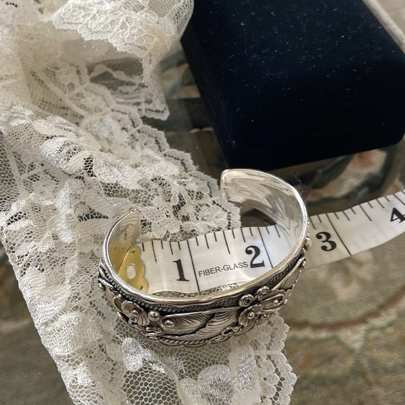 Sterling Native American Cuff Bracelet - Picture 8 of 12